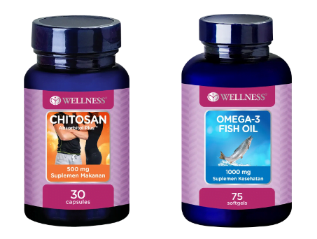 Wellness Chitosan - Help reduce fat absorbtion & Wellness Omega-3 - help lowers cholesterol (LDL) and high triglycerides